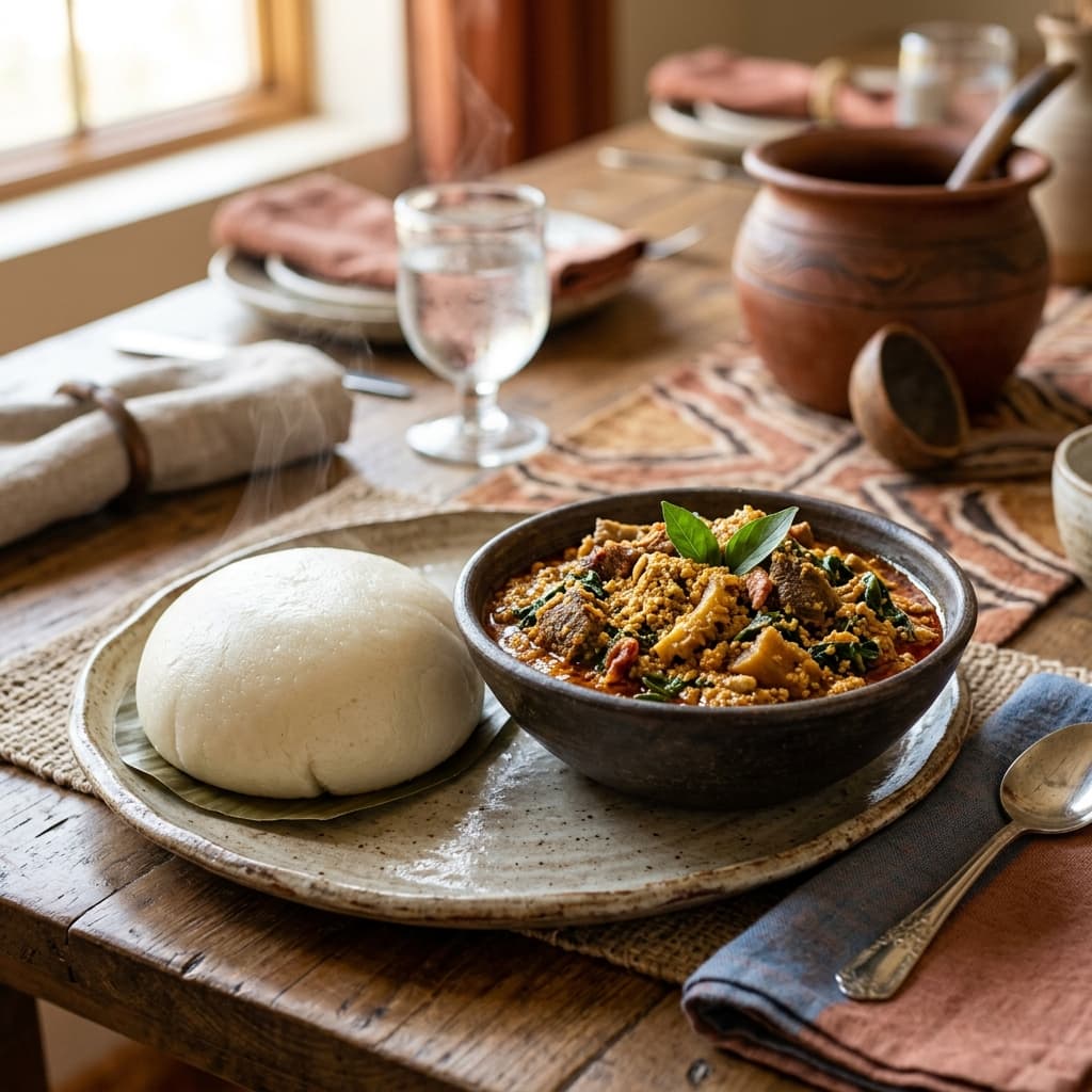 Pounded Yam & Egusi Soup